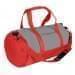USA Made Nylon Poly Athletic Barrel Bags, Grey-Red, PMLXZ2AA1L