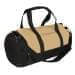 USA Made Nylon Poly Athletic Barrel Bags, Khaki-Black, PMLXZ2AA2C