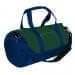 USA Made Canvas Equipment Duffle Bags, Hunter Green-Navy, PMLXZ2AAII