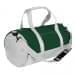 USA Made Heavy Canvas Athletic Barrel Bags, Hunter Green-White, PMLXZ2AAL4