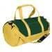 USA Made Heavy Canvas Athletic Barrel Bags, Hunter Green-Gold, PMLXZ2AAL5