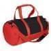 USA Made Heavy Canvas Athletic Barrel Bags, Black-Red, PMLXZ2AAN2
