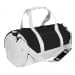 USA Made Heavy Canvas Athletic Barrel Bags, Black-White, PMLXZ2AAN4