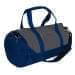 USA Made Nylon Poly Athletic Barrel Bags, Graphite-Navy, PMLXZ2AARI