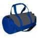 USA Made Nylon Poly Athletic Barrel Bags, Graphite-Royal Blue, PMLXZ2AARM