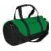 USA Made Nylon Poly Athletic Barrel Bags, Kelly Green-Black, PMLXZ2AATC
