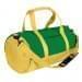 USA Made Nylon Poly Athletic Barrel Bags, Kelly Green-Gold, PMLXZ2AATQ