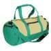 USA Made Heavy Canvas Athletic Barrel Bags, Natural-Kelly Green, PMLXZ2AAVW