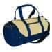 USA Made Heavy Canvas Athletic Barrel Bags, Natural-Navy, PMLXZ2AAVZ