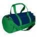 USA Made Nylon Poly Athletic Barrel Bags, Navy-Kelly Green, PMLXZ2AAWH