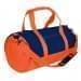 USA Made Nylon Poly Athletic Barrel Bags, Navy-Orange, PMLXZ2AAWJ