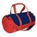 USA Made Nylon Poly Athletic Barrel Bags, Navy-Red, PMLXZ2AAWL