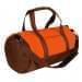 USA Made Nylon Poly Athletic Barrel Bags, Orange-Brown, PMLXZ2AAXD