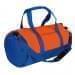 USA Made Nylon Poly Athletic Barrel Bags, Orange-Royal Blue, PMLXZ2AAXM