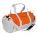USA Made Nylon Poly Athletic Barrel Bags, Orange-White, PMLXZ2AAXP