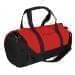 USA Made Nylon Poly Athletic Barrel Bags, Red-Black, PMLXZ2AAZC