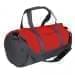 USA Made Nylon Poly Athletic Barrel Bags, Red-Graphite, PMLXZ2AAZF