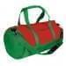 USA Made Nylon Poly Athletic Barrel Bags, Red-Kelly Green, PMLXZ2AAZH