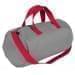 USA Made Nylon Poly Gym Roll Bags, Grey-Red, ROCX31AA12