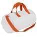 USA Made Nylon Poly Gym Roll Bags, White-Orange, ROCX31AA30