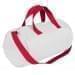 USA Made Nylon Poly Gym Roll Bags, White-Red, ROCX31AA32