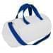 USA Made Nylon Poly Gym Roll Bags, White-Royal Blue, ROCX31AA33