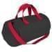 USA Made Nylon Poly Gym Roll Bags, Black-Red, ROCX31AAO2