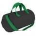 USA Made Nylon Poly Gym Roll Bags, Black-Kelly Green, ROCX31AAOW