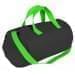 USA Made Nylon Poly Gym Roll Bags, Black-Lime, ROCX31AAOY