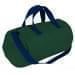 USA Made Nylon Poly Gym Roll Bags, Hunter Green-Navy, ROCX31AASZ