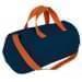 USA Made Nylon Poly Gym Roll Bags, Navy-Orange, ROCX31AAW0