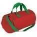 USA Made Nylon Poly Gym Roll Bags, Red-Kelly Green, ROCX31AAZW