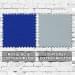 Royal Blue-Light Gray Ripstop Leather Skate Hat, Swatch