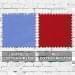 Light Blue-Red Ripstop Slide Buckle Dad Cap, Swatch