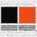 Black-Orange Ripstop Leather Flat Brim, Swatch