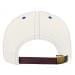 White-Navy Twill Back Contrast Stitch Leather Strap