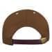 Brown-White Twill Back Contrast Eyelets Leather Strap