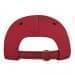 Red-Black Twill Back Contrast Eyelets Polo Strap