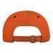 Orange-Black Twill Back Contrast Eyelets Polo Strap