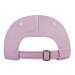 Pink-White Twill Back Contrast Eyelets Polo Strap