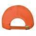 Orange-Black Ripstop Self Strap Skate Hat, Back Image