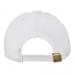 White-Navy Organic Self Strap Skate Hat, Back Image