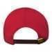 Red-White Canvas Leather Skate Hat, Back Image