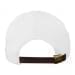 White-Red Canvas Leather Dad Cap, Back Image