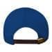 Navy-Safety Green Twill Leather Skate Hat, Back Image