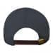 Dark Gray-White Denim Leather Trucker, Back Image