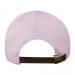 Pink-White Twill Leather Dad Cap, Back Image