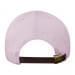 Pink-White Twill Leather Dad Cap, Back Image