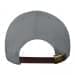 Light Gray-Red Ripstop Leather Skate Hat, Back Image