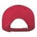 Red-Navy Brushed Velcro Flat Brim, Back Image